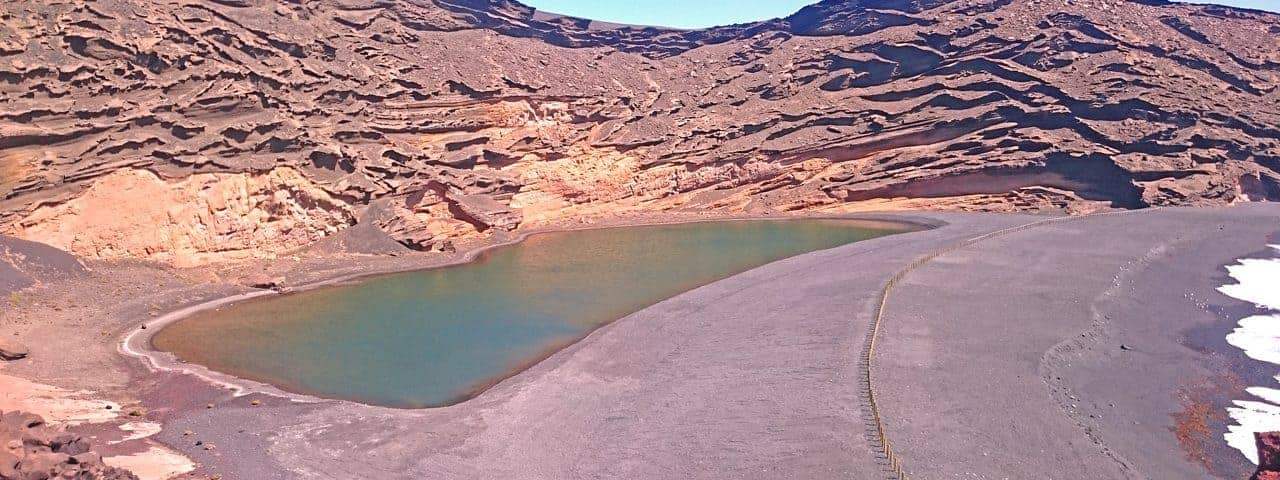 Lanzarote foto di Charco de Los Clicos, il lago verde di Lanzarote