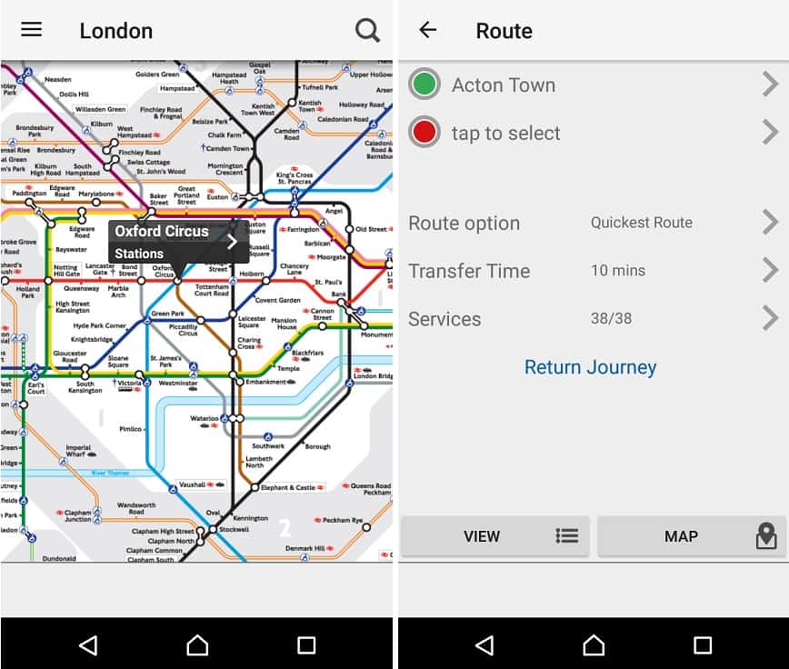 metro a londra mappa offline