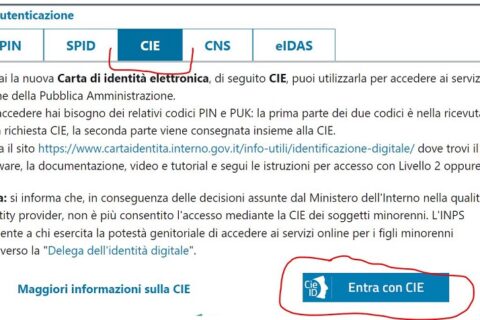Come accede con CIE